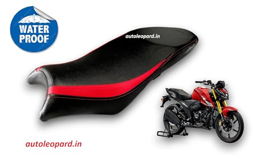Image of Apache 4V160 RTR Bike SEAT Cover,PU Leather,Ready to FIT,Rope PROVIDEDDUAL Colour RED Black