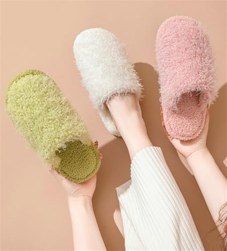 Women's Fuzzy Slippers Winter Closed Toe House Slippers Cozy Faux Fur Memory Foam Indoor4