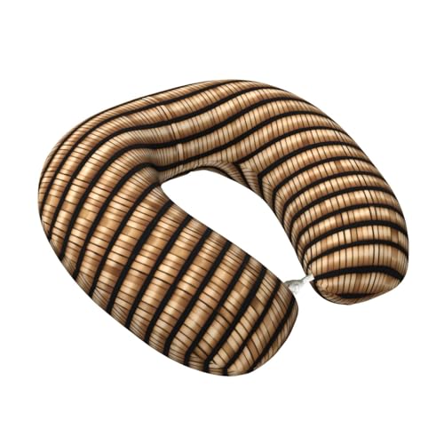 Almohada de viaje poliéster negra cervical miniatura 2