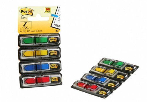 Marcadores adhesivos Post-it 684 flecha pack de 4 amarillo,azul,rojo y erde