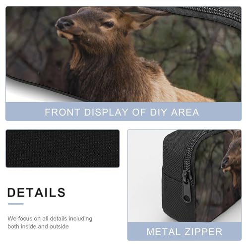 Elk Moose in The Forests Large Travel Backpacks Carry on Backpack Weekender Bag with 2 Storage Pockets for Men And Women4