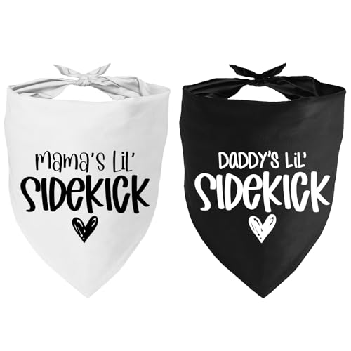 2 Pack Dog Bandana Pregnancy Announcement, Daddy's and Mama's Lil