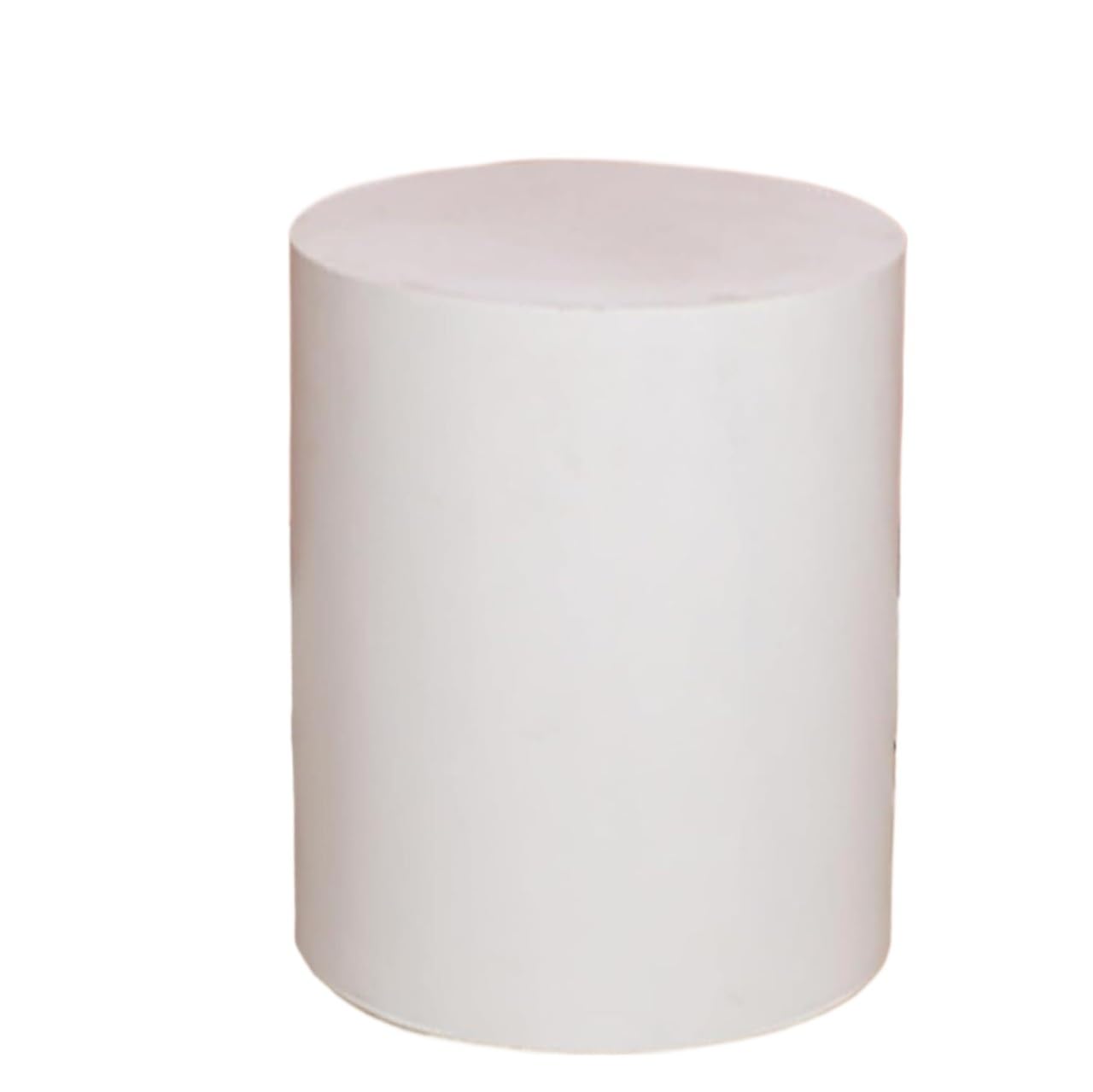 Okrągły stojak wystawowy na manekiny, podstawa, biały słupek cylindryczny, 1 szt(50x15cm)