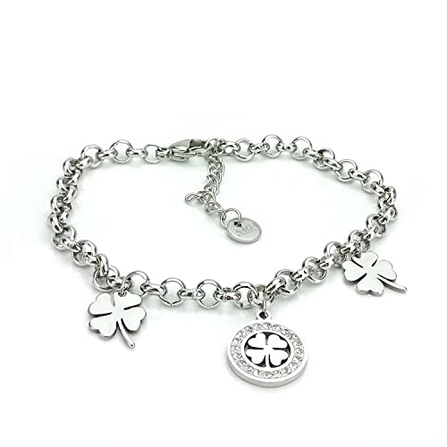 SAGA GIOIELLI® Bracciale Donna Stella Cuore Quadrifoglio Albero Della...