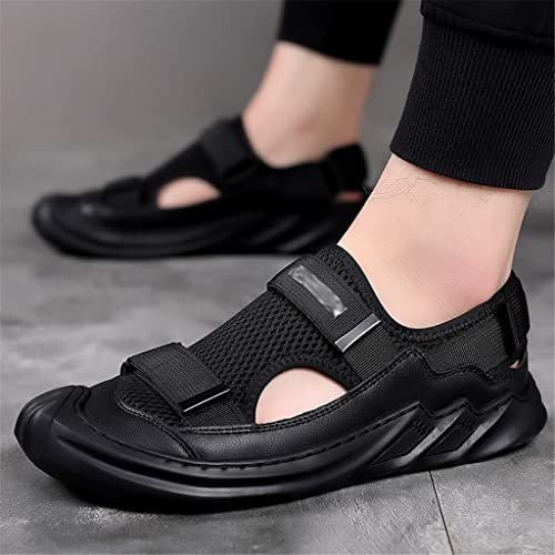 Sandals Men's Large Size Soft Sole Slippers Baotou Breathable Beach Shoes Outdoor Casual Shoes(42)3