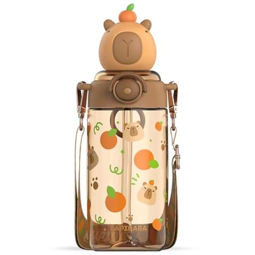 Botella de agua de capibara antiderrames con Tritán infantil 2