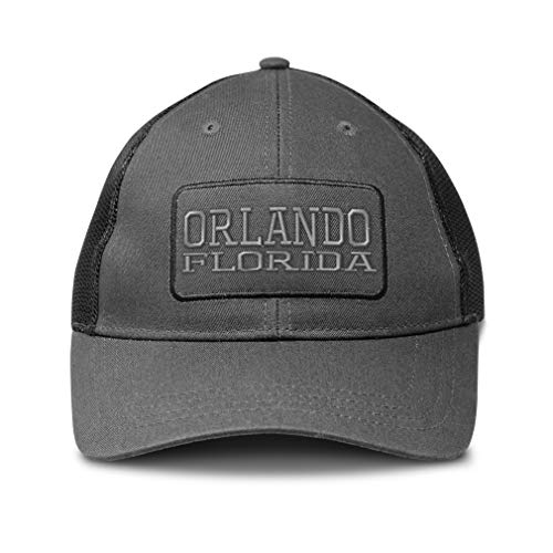 Speedy Pros Patch Mesh Trucker Hat Florida Orlando America USA Embroidery Cotton Tactical Baseball Cap Snapback Black