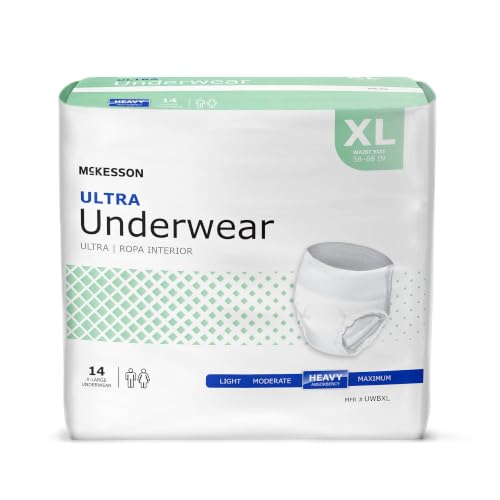 Image of McKesson Ultra Adult Incontinence Underwear, Heavy Absorbency, 68 in, 56 ct