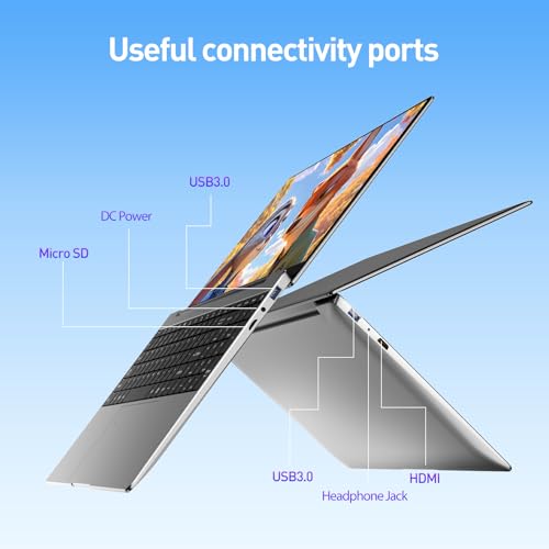 Image of 15.6 Inch Laptop Computer 8GB RAM 256GB SSD Win 11 Laptop, Pentium G6500Y Processor(Up to 3.4GHz), 1080P FHD Display, Backlit Keyboard, Fingerprint, USB3.0,WiFi5,Mini HDMI, BT5,Webcam