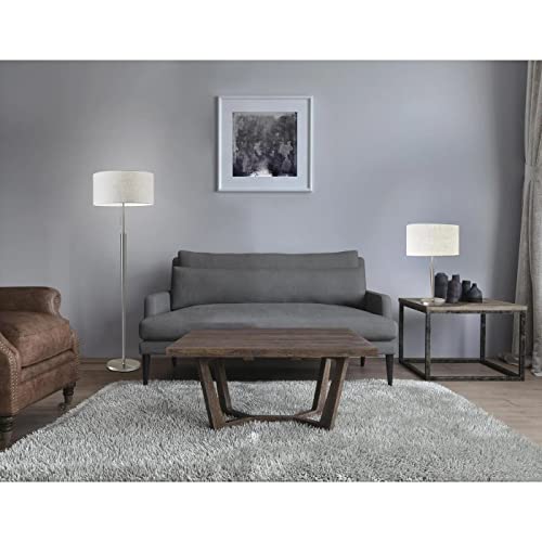 Adesso 3457-22 Hayworth 65" Floor Lamp, Satin Steel, Smart Outlet Compatible #TOP1