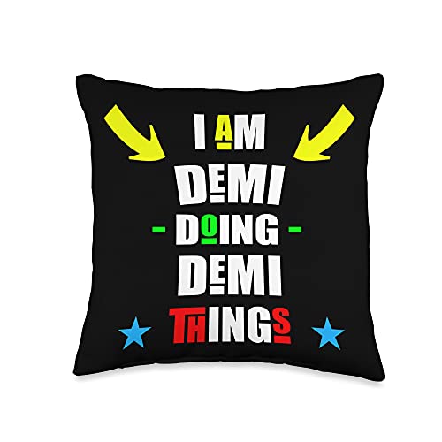 Demi Personalized Name Shirt Demi First Name Demi Things Cool Funny Christmas Throw Pillow, 16x16, Multicolor