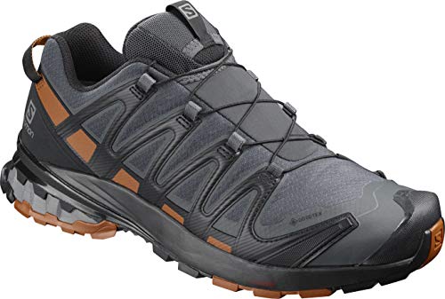 Salomon XA Pro 3D V8 GTX Men's Trail Running / Hiking Shoe, Ebony/Caramel