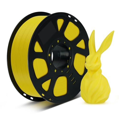 Image of Kingroon PLA Filament 1.75mm, 1kg Spool (2.2lbs), + /- 0.02mm Tolerance, Smooth 3D Printing Filament, Fits for Most FDM 3D Printers, Yellow