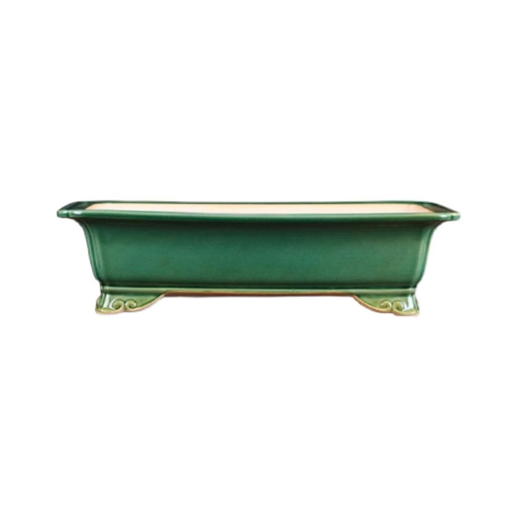 asdchZen Small Succulent Pots With Drainage Purple Sand Rectangular Flower Pot Chinese Trough Pot Indoor Flower Pot With Drainage Modern Plant Pot Ceramic Succulent Pots