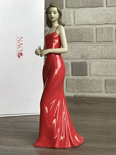 Lladro Nao 02001914 The Elegance of A Rose Porcelain Figurine