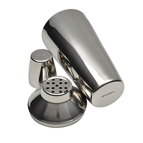 Rink Drink Manhattan Cocktail-Shaker mit eingearbeitetem Sieb - 3-teilig - Edelstahl - 800 ml Cover
