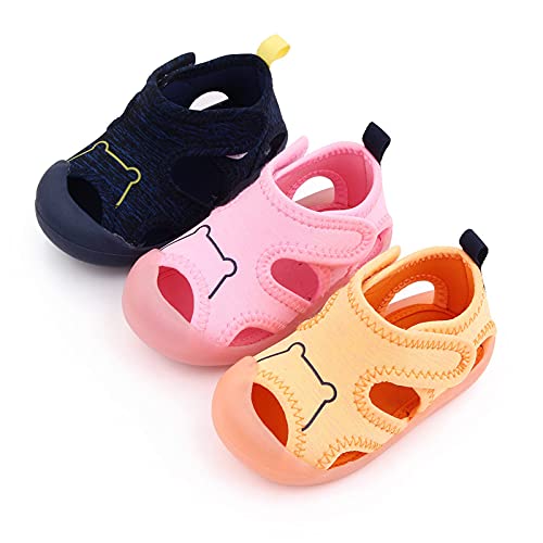 Infant Baby Girls Boys Toddler Summer Shoes Sandals Premium Soft Anti-Slip Rubber Sole Sneaker (Pink, 7 M Toddler)2