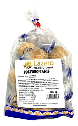 Lázaro Polvorón Artesano Anís 500 g