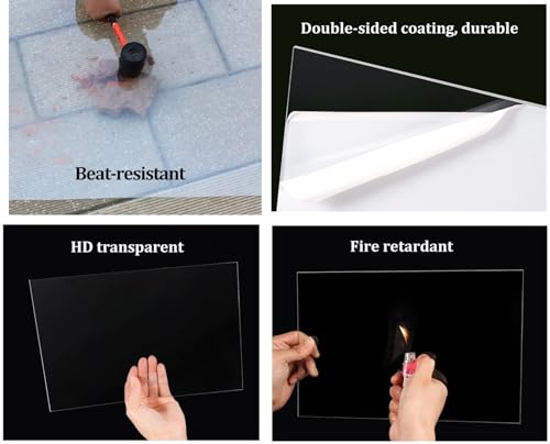 Hojas C para techos de invernadero, paneles de plástico impermeables, láminas de plexiglás de 1 x 1 m para aplicaciones de pared y techo
