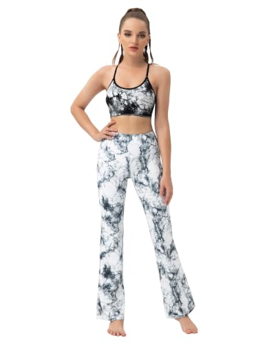 Image of BUBBLELIME Women Out Pockets High Waist Bootlegs Tummy Control Yoga Flared