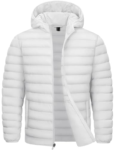 Check out this TACVASEN White Puffer Jacket Men Lightweight Packable Water Resistant Windbreaker Winter Down Coats Quilted Casual Puffy Jackets White L from Amazon!