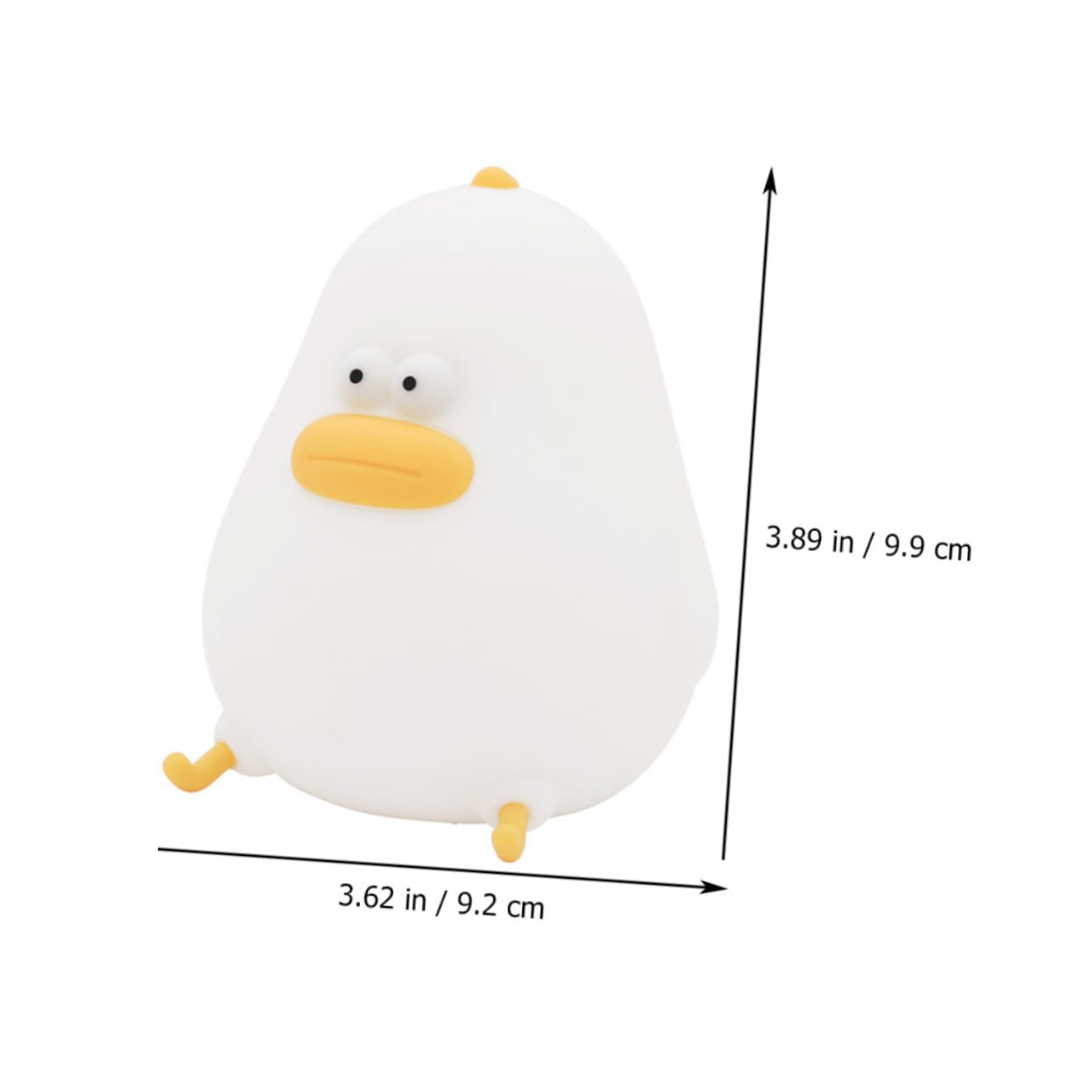 LIFKOME Lámpara de Noche Infantil Luz Nocturna Portátil y Segura Forma de Pollito de Silicona Recargable Batería de 1200mah para Ñiño para Camping y Dormitorio
