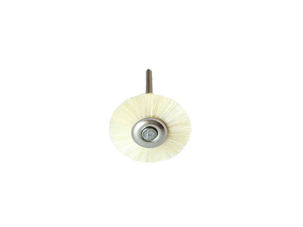 Round Miniature Goat’s Hair Soft polishing Brushes, Mounted bristles 21mm