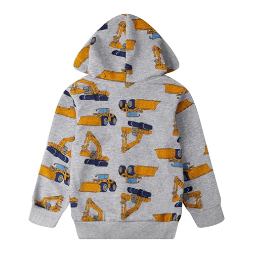 Image of Toddler Zip Up Hoodie Sweatshirt Fall Clothes Boys Jacket With Hood 2-7 Years
