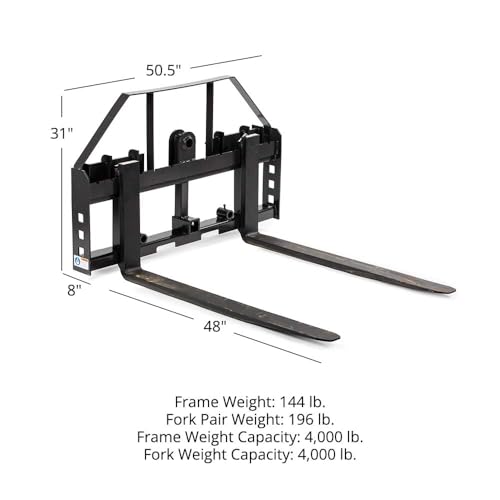 image for Titan Attachments Standard Series Pallet Fork Frame, 48