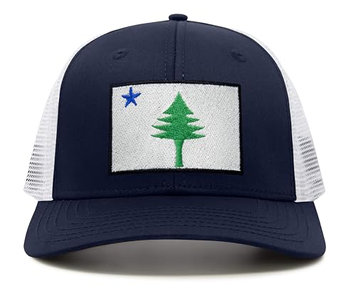 Image of International Tie State Hat for Men and Women, Adjustable Snapback Trucker Baseball Cap with Embroidered Patch