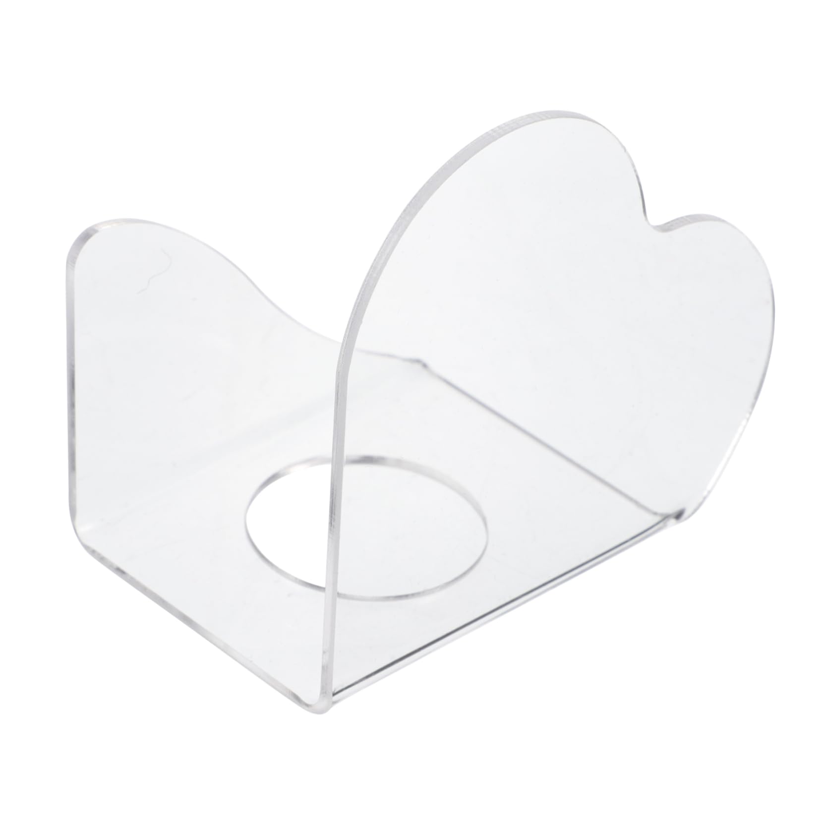 BIUDECO Sturdy Acrylic Nail Art Palette Heart Shape Nail Dish for Gel Polish Makeup Supplies