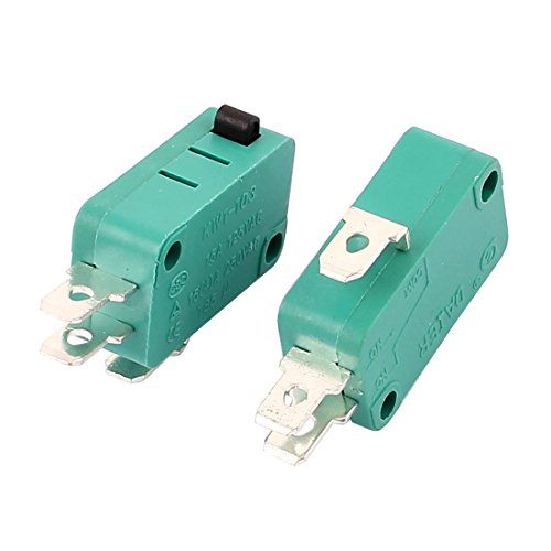 Aexit 2 Pcs Control electrical AC250V 16A 125V 15A SPDT Snap Action Micro Button Limit Switch KW1-103-1