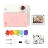 LE CADEAU DE NOEL OU D’ANNIVERSAIRE PARFAIT - Parfait pour les enfants, ce kit complet inclut tout ce qu’il faut pour des activités créatives : cadres photo colorés, autocollants, marqueurs, et 5 rouleaux de papier thermique pour plus de 350 photos. Avec son écran LCD grand format et ses doubles objectifs, il garantit une expérience amusante et immersive.