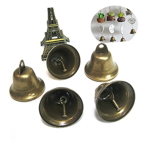 SEWACC 10piezas Campanas De Bronce Para Manualidades Con Asa Ergonómica Cascabeles Pequeñas y Livianas Para Decoración De Fiesta y Servicio De Llamadas Restaurantes
