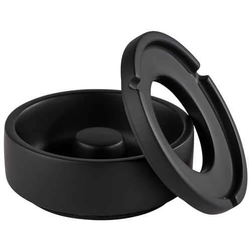 APS 559 Windaschenbecher ELEMENT, mit möbelschonender Unterseite, Beton, Schwarz, Ø 10,5 cm