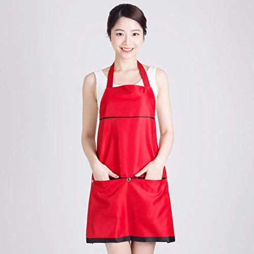RMI Salon Apron Hairdresser Cape for Barber Hair Cloth Cutting Dye Perm Bib Gown Hairstylist Practical Clothes Red Styling Tool