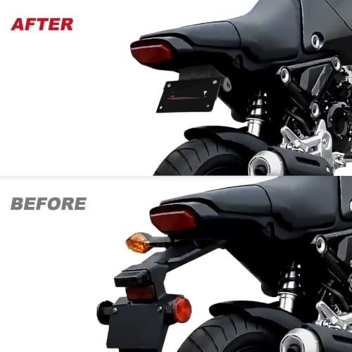 Support de plaque d'immatriculation moto Grom MSX125 queue arrière 2021-2025
