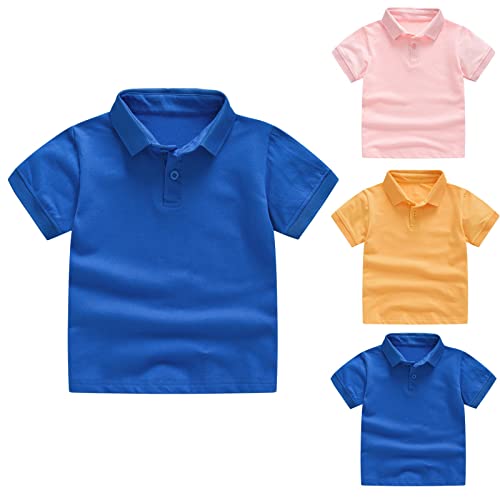 Toddler Boys Short Sleeve Pique Polo Shirt School Uniform Dress Shirts Cotton Solid Tees Baby Tops Summer Clothes4