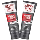HAPPY NUTS Comfort Cream Deodorant For Men: Anti-Chafing Sweat Defense, Odor Control, Aluminum-Free Mens Deodorant & Hygiene Products for Men's Private Parts 3.4 Fl Oz (2 Pack), Original Scent