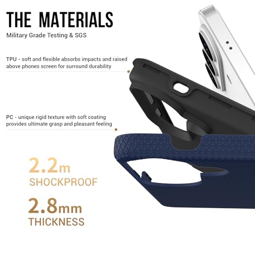 Image of NOXO Ultra-Hybrid Triangle Back Case Cover for Samsung Galaxy S26 Plus | Shockproof Design | Camera Protection | Soft TPU & Rugged PC | Bumper Cases and Covers (Prussian Blue)