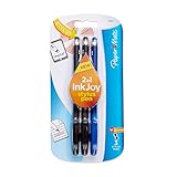 Paper Mate InkJoy 100ST Ballpoint Pen and Touchscreen Stylus, Capped, Business Colors, 3 Count