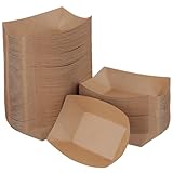 PUCSIQ 250 Stücke Kraftkarton Schalen 165x120x25 mm für Pommes Frites, Snacks und Fingerfood –Pappteller Eckig Currywurst Schal für Hochzeiten, Geburtstage, Grillpartys