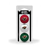 Team Golf NHL Minnesota Wild 3 Golf Ball Pack Regulation Size Golf Balls, 3 Pack, Full Color Durable Team Imprint