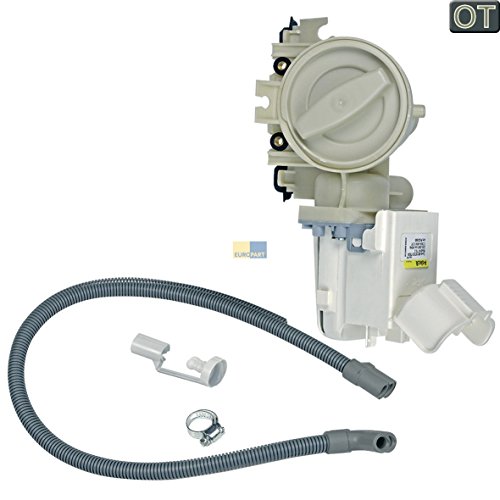 Preisvergleich Produktbild Ablaufpumpe Laugenpumpe Magnettechnikpumpe Synchronpumpe Entleerungspumpe Schumtzwasserpumpe 45W mit Pumpenstutzen und Flusensiebeinsatz Waschmaschine Original Whirlpool Bauknecht 484000001051