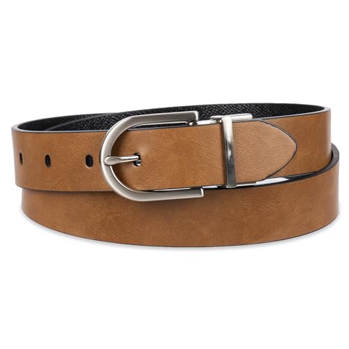 Calvin Klein Women's Two-in-One Reversible Dress Casual Belts for Jeans, Trousers and Dresses