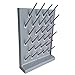 2Pcs 27pegs Plastic Wall Mounted Laboratory Draining Rack with with Drainage Pipe, Detachable Pegs Lab Glass Drying Rack Gray Cleaning Frame for School Laboratory Utensil