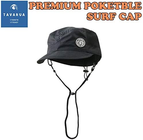 Amazon タバルア Tavarua サーフキャップ Tm1004a プレミアムポケッタブルサーフcap 帽子 Black Tm1004a Tavarua タバルア ハット