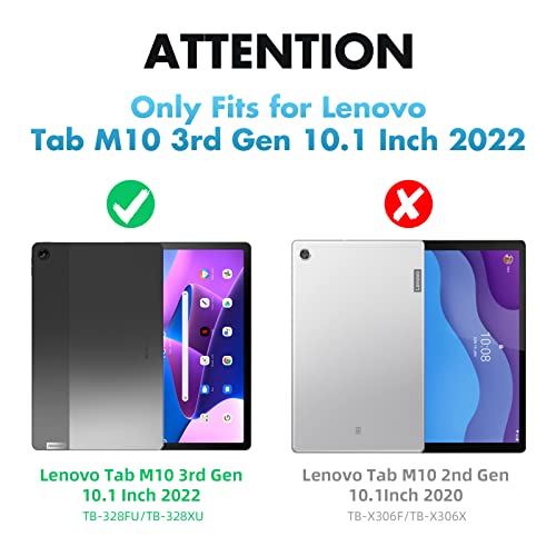 SEYMAC Case for Lenovo Tab M10 3rd Gen 10.1 inch 2022(TB-328), Lenovo Tab M10 Shockproof Case with Screen Protector - Image 2