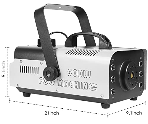 Halloween Fog Machine, 6 Led Lights&4 Colors Effect, Professional Smoke Machine Remote Control For Parties Holidays Wedding And Stage Effect (900W) #TOP2