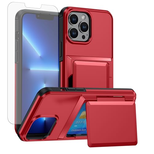 Coque iPhone 12 Pro Max Asuwish avec protège-écran verre trempé et porte-carte